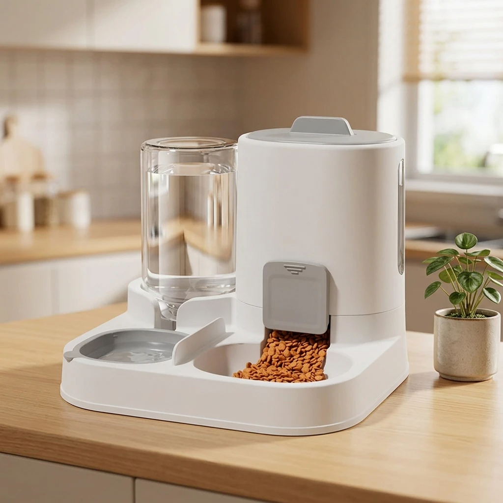 2-in-1 Pet Bowl – Food & Water Dispenser for Cats & Dogs