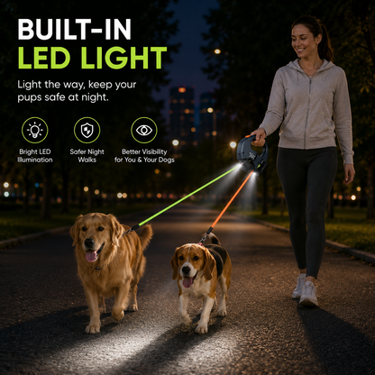 360° Tangle-Free Dog Leash with LED