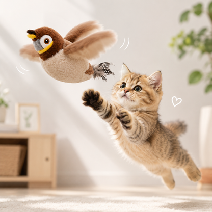 Electric Bird Cat Toy with Catnip