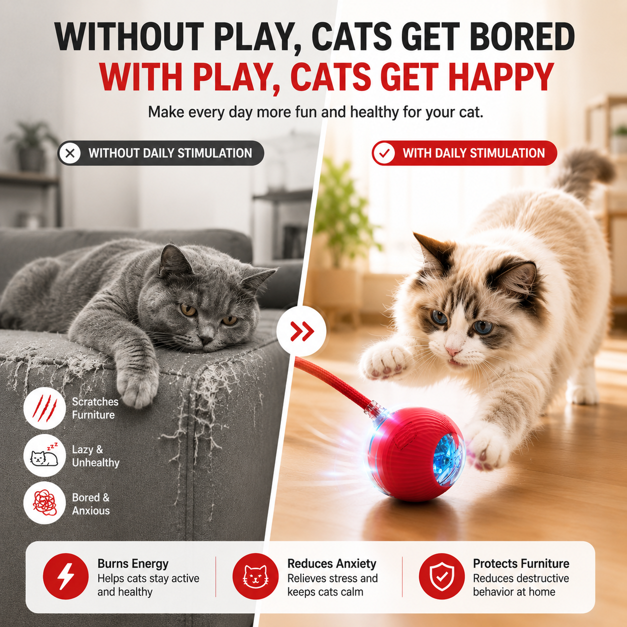 Interactive Cat Feather Toy