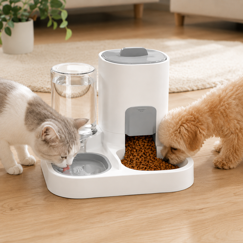 2-in-1 Pet Bowl – Food & Water Dispenser for Cats & Dogs