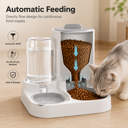2-in-1 Pet Bowl – Food & Water Dispenser for Cats & Dogs