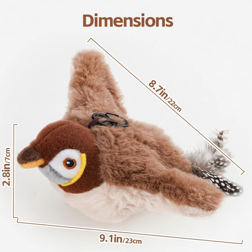 Electric Bird Cat Toy with Catnip