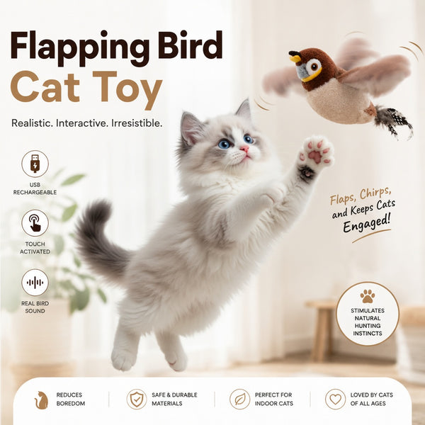 Electric Bird Cat Toy with Catnip